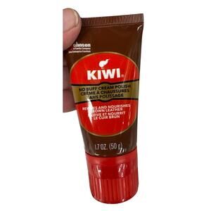 KIWI No Buff Cream Polish Brown 1.75 OZ New In Box